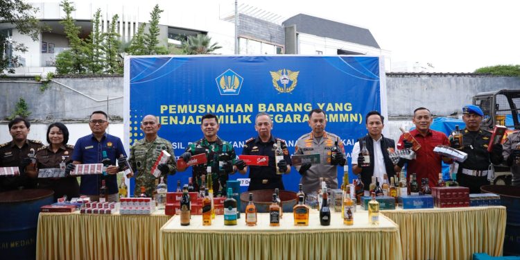 Bea Cukai Medan Musnahkan BKC Ilegal Senilai Rp1,9 Miliar, Kapolrestabes Tegaskan Sinergi Penegakan Hukum